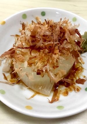 【かなり簡単】レンジで丸ごと新玉ねぎ-レシピのメイン写真