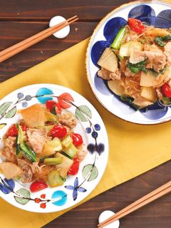 簡単!豚肉と春雨のカラフル中華炒め-レシピのメイン写真