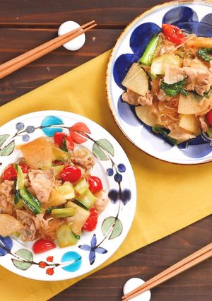 簡単！豚肉と春雨のカラフル中華炒め-レシピのメイン写真