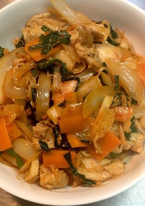 ニラが最高！野菜いっぱい豚キムチ-レシピのメイン写真