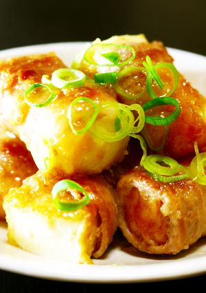 豚ばら肉巻き厚揚げの塩麹照り焼き-レシピのメイン写真