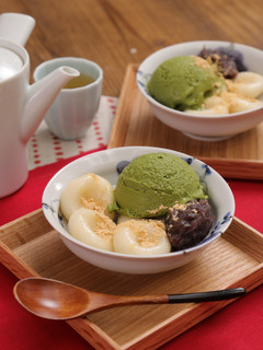 おとうふ白玉&豆乳抹茶アイスクリーム-レシピのメイン写真