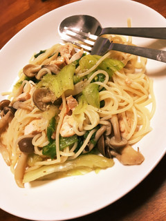 サーモンとレタスの和風パスタ-レシピのメイン写真