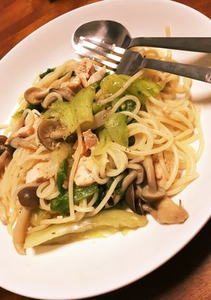 サーモンとレタスの和風パスタ-レシピのメイン写真