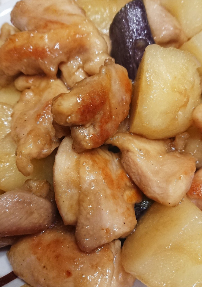 なすとじゃがいもと鶏肉の照り焼き-レシピのメイン写真