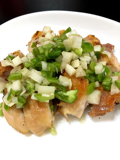 鶏肉のネギピーマンソースのせ-レシピのメイン写真