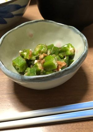 夏バテ予防☆超簡単♫オクラのおかか和え-レシピのメイン写真