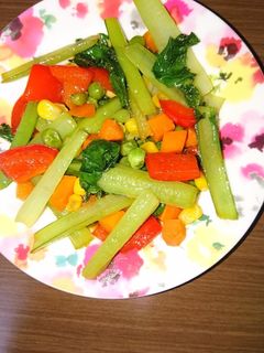 小松菜と野菜の味ぽん炒め-レシピのメイン写真