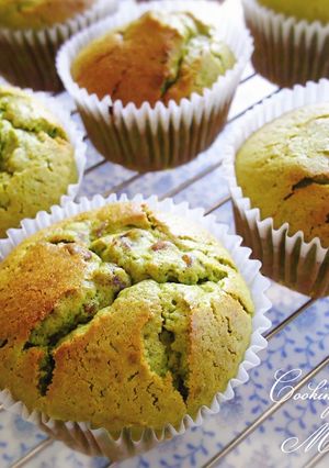 抹茶と小豆のふんわりなめらかマフィン-レシピのメイン写真