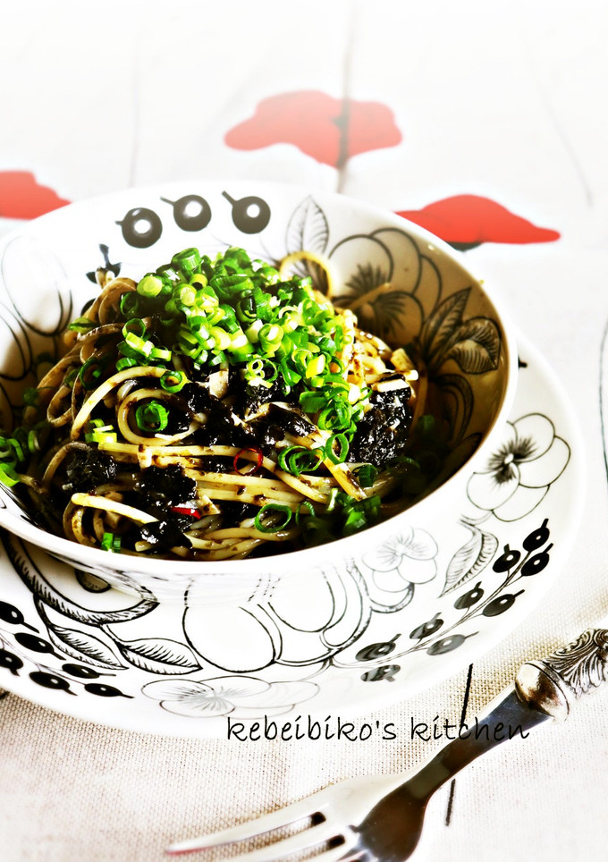 焼き海苔のイカ墨風パスタ-レシピのメイン写真