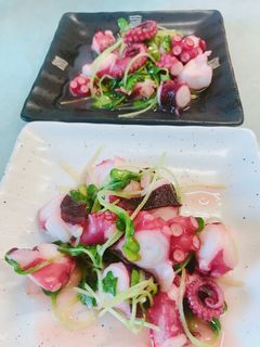 タコと貝割れ大根のにんにく炒め-レシピのメイン写真