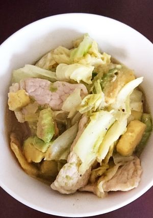 豚肉とアボカドとキャベツ炒め-レシピのメイン写真