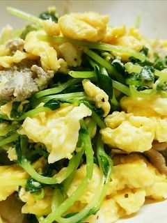 豆苗の玉子炒め-レシピのメイン写真