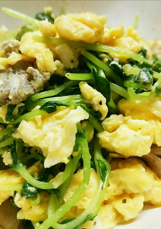 豆苗の玉子炒め-レシピのメイン写真
