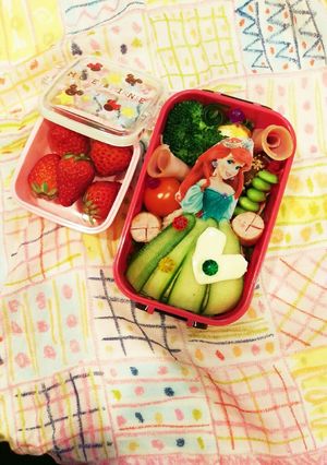 手抜きなのに可愛い アリエル キャラ弁-レシピのメイン写真