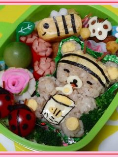 リラックマ 蜂 キャラ弁 春 遠足-レシピのメイン写真
