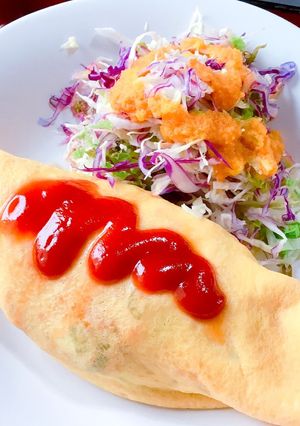 しっとり薄焼き卵のオムライス。昆布入り-レシピのメイン写真