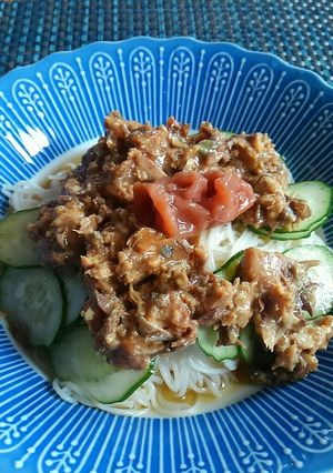 鯖味噌缶のソーメン-レシピのメイン写真