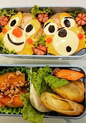 チップとデールキャラ弁★ディズニー弁当★-レシピのメイン写真