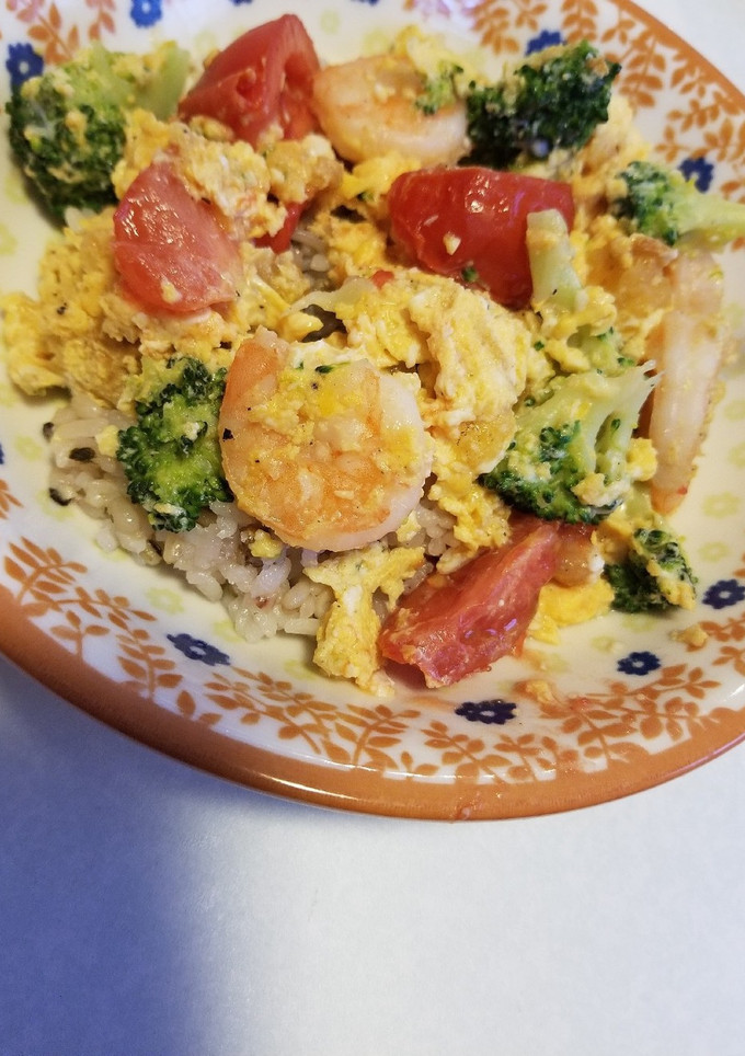 トマトと海老卵野菜の和風イタリアンご飯-レシピのメイン写真