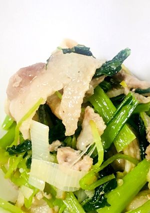 小松菜大量消費！豚肉と小松菜の炒め物☆-レシピのメイン写真
