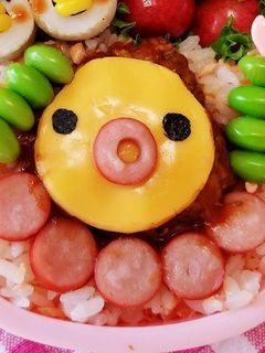 タコさんハンバーグお弁当-レシピのメイン写真