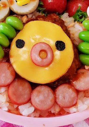 タコさんハンバーグお弁当-レシピのメイン写真