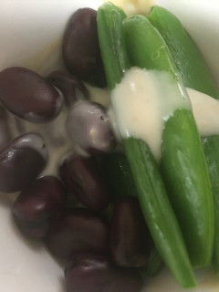 赤空豆とさやえんどうのホットサラダ-レシピのメイン写真