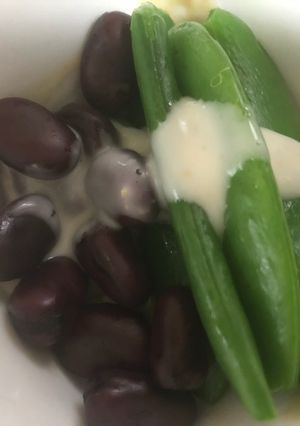赤空豆とさやえんどうのホットサラダ-レシピのメイン写真