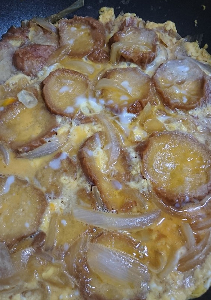 麩と玉ねぎの卵とじ-レシピのメイン写真