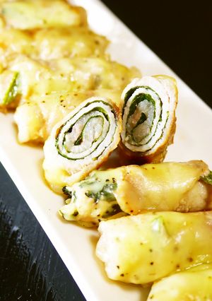 大葉豚ロース薄切り肉巻き★チーズのせ焼き-レシピのメイン写真