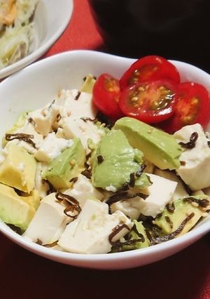 アボカドと豆腐の塩昆布和え-レシピのメイン写真