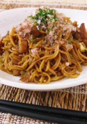 牛すじ糸コン入り焼きそば-レシピのメイン写真