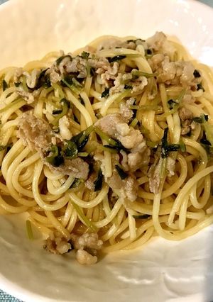 豚肉と豆苗の和風スパゲティ-レシピのメイン写真