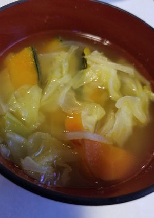 子供向き風邪対策野菜コンソメスープ-レシピのメイン写真