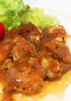 パリパリチキンの自家製オニオンソースがけ-レシピのメイン写真