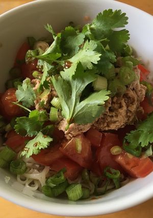 お一人様ランチに☆ツナトマトそうめん-レシピのメイン写真