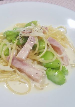 空豆のクリームパスタ-レシピのメイン写真