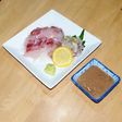 肝醤油で食べる、のどぐろの刺身