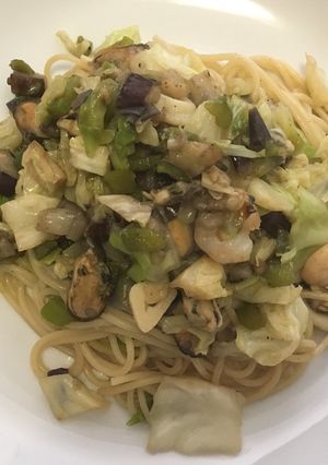 スペイン国内食材使用☆シーフードパスタ-レシピのメイン写真