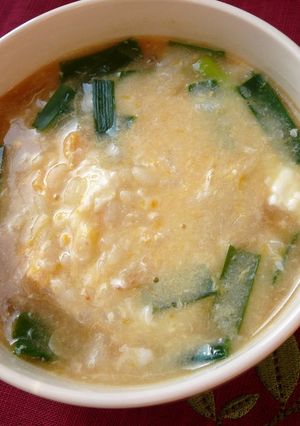 エビにら白菜☆中華卵雑炊-レシピのメイン写真