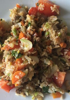 余り野菜と挽肉炒飯-レシピのメイン写真