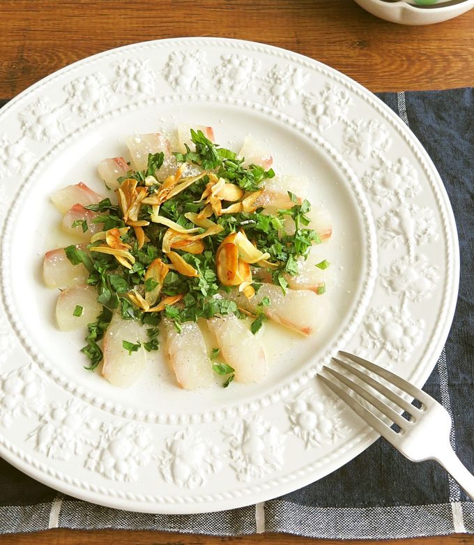 簡単☆鯛のカルパッチョ☆しそ風味♪ by kaana57 【クックパッド