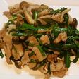油を使わない!豚肩ロースのニラ炒め