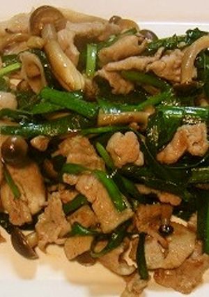 油を使わない！豚肩ロースのニラ炒め-レシピのメイン写真