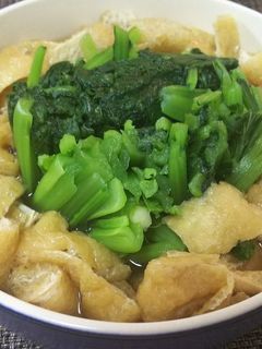 簡単ヘルシー・小松菜と油揚げの煮浸し-レシピのメイン写真