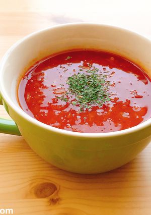 簡単！すりおろ新玉と野菜ジュースのスープ-レシピのメイン写真