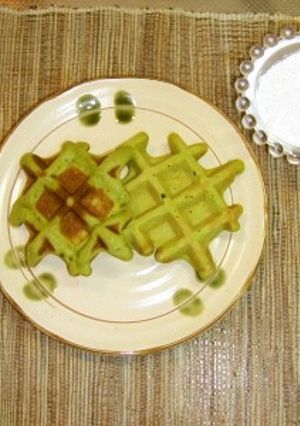 米粉の抹茶ワッフル-レシピのメイン写真