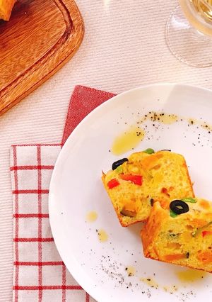 残り物の食材で！簡単野菜のケークサレ♫-レシピのメイン写真