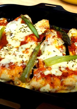なすと鶏ひき肉のピザ風-レシピのメイン写真